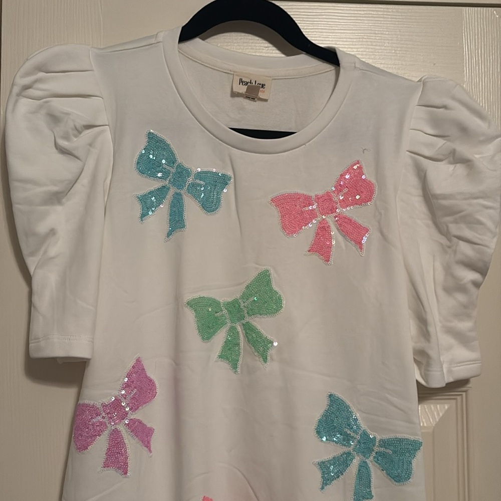 NWOT sequin bow dress - Picture 3 of 6